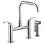 BRIZO LITZE 62554LF Bridge Faucet with Square Spout and Industrial Handle