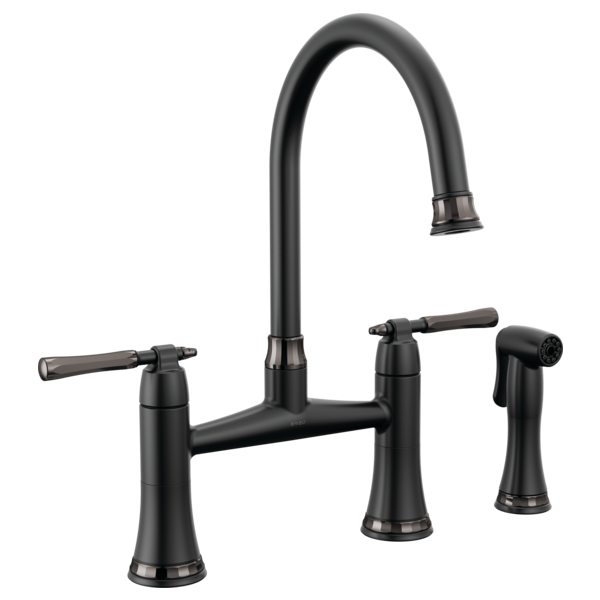 BRIZO TULHAM 62558LF Bridge Kitchen Faucet with Side Spray Secondary image