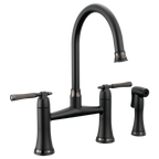 BRIZO TULHAM 62558LF Bridge Kitchen Faucet with Side Spray