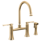 BRIZO TULHAM 62558LF Bridge Kitchen Faucet with Side Spray
