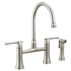 BRIZO TULHAM 62558LF Bridge Kitchen Faucet with Side Spray