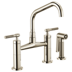 BRIZO LITZE 62563LF Bridge Faucet with Angled Spout and Knurled Handle