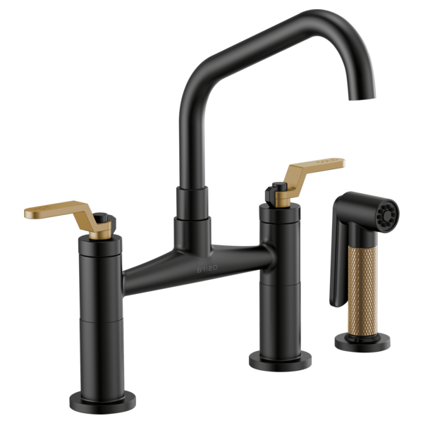 BRIZO LITZE 62564LF Bridge Faucet with Angled Spout and Industrial Handle Secondary image
