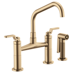 BRIZO LITZE 62564LF Bridge Faucet with Angled Spout and Industrial Handle
