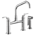 BRIZO LITZE 62564LF Bridge Faucet with Angled Spout and Industrial Handle