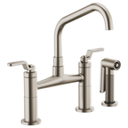 BRIZO LITZE 62564LF Bridge Faucet with Angled Spout and Industrial Handle
