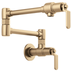 BRIZO LITZE 62844LF Wall Mount Pot Filler with Industrial Handle Kit