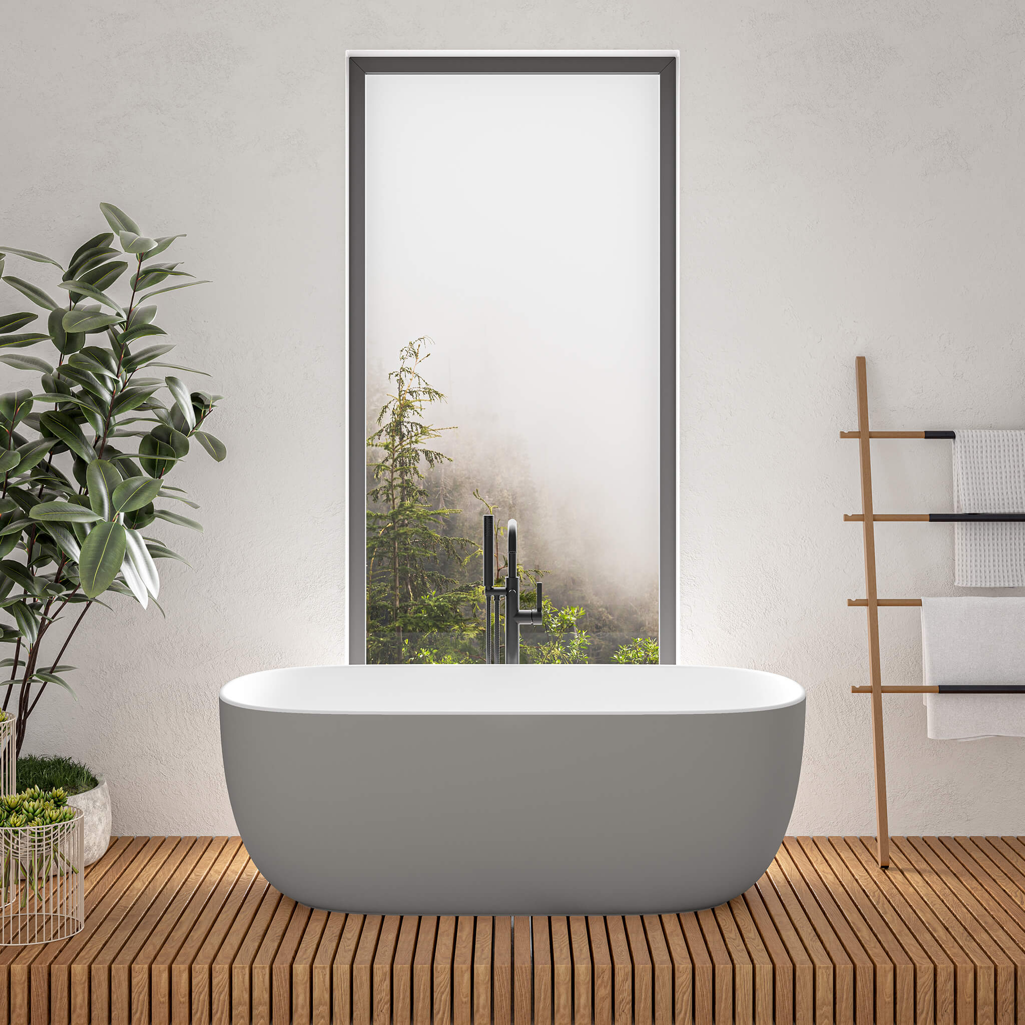 STONETOUCH 63001 Side By Side  Free Standing Bathtub Secondary image