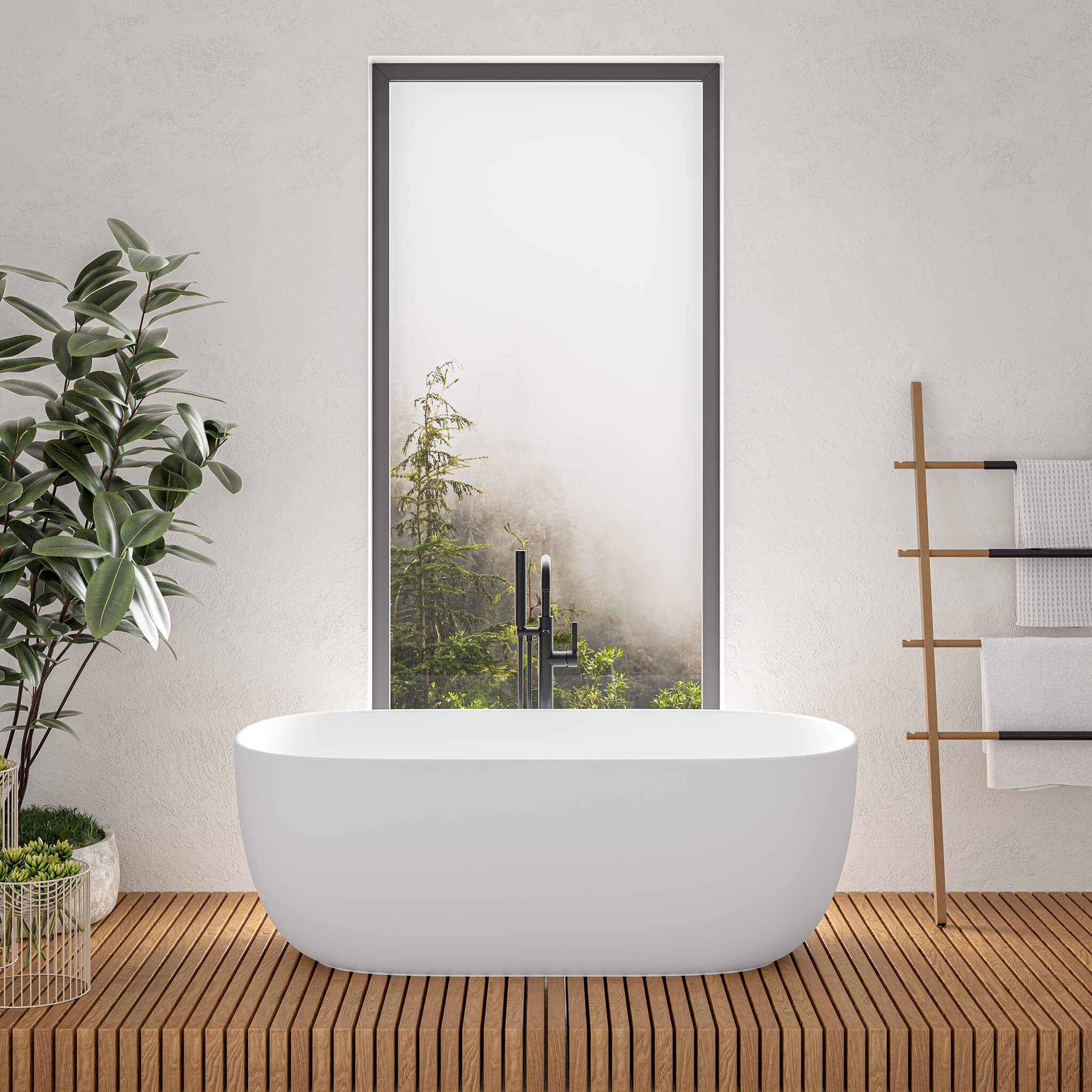 STONETOUCH 63001 Side By Side  Free Standing Bathtub Secondary image