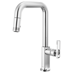 BRIZO 63007LF Pull-Down Faucet with Square Spout - Knob Handle