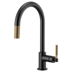 BRIZO LITZE 63043LF Pull-Down Faucet with Arc Spout and Knurled Handle