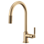 BRIZO LITZE 63043LF Pull-Down Faucet with Arc Spout and Knurled Handle