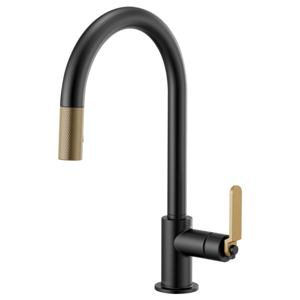 BRIZO LITZE 63044LF Pull-Down Faucet with Arc Spout and Industrial Handle Secondary image