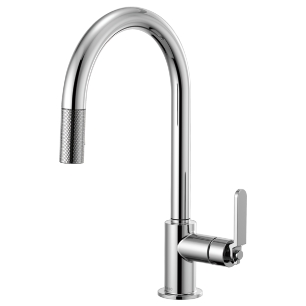BRIZO LITZE 63044LF Pull-Down Faucet with Arc Spout and Industrial Handle Main image