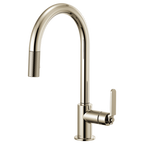 BRIZO LITZE 63044LF Pull-Down Faucet with Arc Spout and Industrial Handle