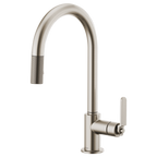 BRIZO LITZE 63044LF Pull-Down Faucet with Arc Spout and Industrial Handle