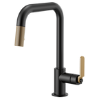 BRIZO LITZE 63054LF Pull-Down Faucet with Square Spout and Industrial Handle