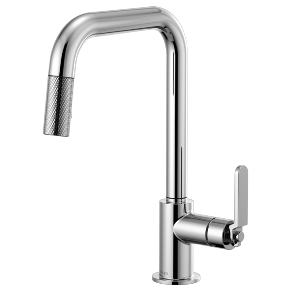 BRIZO LITZE 63054LF Pull-Down Faucet with Square Spout and Industrial Handle Main image