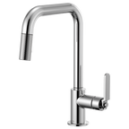 BRIZO LITZE 63054LF Pull-Down Faucet with Square Spout and Industrial Handle