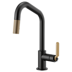 BRIZO LITZE 63064LF Pull-Down Faucet with Angled Spout and Industrial Handle
