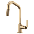 BRIZO LITZE 63064LF Pull-Down Faucet with Angled Spout and Industrial Handle