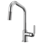 BRIZO LITZE 63064LF Pull-Down Faucet with Angled Spout and Industrial Handle