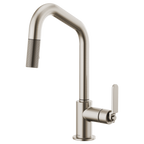 BRIZO LITZE 63064LF Pull-Down Faucet with Angled Spout and Industrial Handle