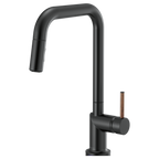 BRIZO 63065LF Pull-Down Faucet with Square Spout - Wood Lever Handle