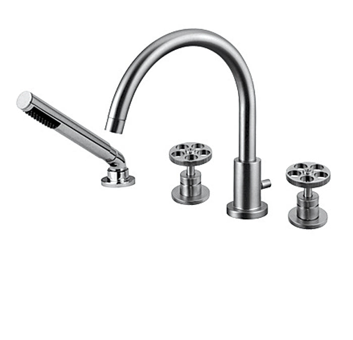 CABANO 63304 4 Piece deck mount tub filler with hand spray Main image