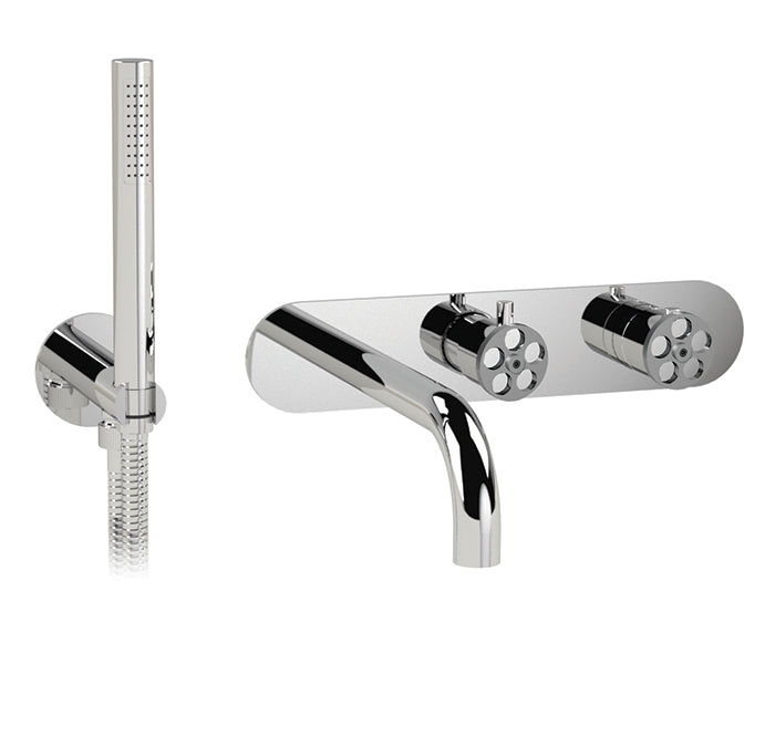 CABANO 63341RT Thermostatic wall mount tub faucet with spray Main image