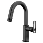 BRIZO 63906LF Pull-Down Prep Faucet with Arc Spout - Knob Handle