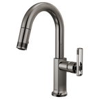 BRIZO 63906LF Pull-Down Prep Faucet with Arc Spout - Knob Handle