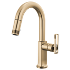 BRIZO 63906LF Pull-Down Prep Faucet with Arc Spout - Knob Handle