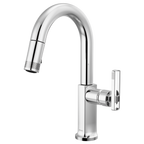 BRIZO 63906LF Pull-Down Prep Faucet with Arc Spout - Knob Handle