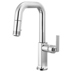 BRIZO 63907LF Pull-Down Prep Faucet with Square Spout - Lever Handle