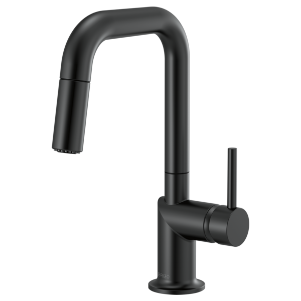BRIZO 63965LF Pull-Down Prep Faucet with Square Spout - Metal Lever Handle Main image