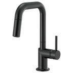 BRIZO 63965LF Pull-Down Prep Faucet with Square Spout - Metal Lever Handle