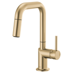 BRIZO 63965LF Pull-Down Prep Faucet with Square Spout - Metal Lever Handle