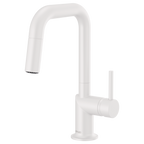 BRIZO 63965LF Pull-Down Prep Faucet with Square Spout - Metal Lever Handle