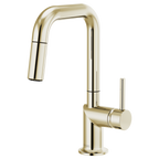 BRIZO 63965LF Pull-Down Prep Faucet with Square Spout - Metal Lever Handle