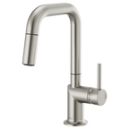 BRIZO 63965LF Pull-Down Prep Faucet with Square Spout - Metal Lever Handle