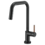 BRIZO 64065LF SmartTouch Pull-Down Kitchen Faucet with Square Spout - Wood Lever Handle