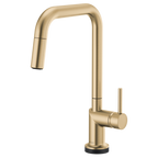 BRIZO 64065LF SmartTouch Pull-Down Kitchen Faucet with Square Spout - Metal Lever Handle