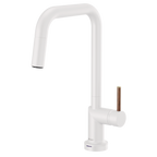 BRIZO 64065LF SmartTouch Pull-Down Kitchen Faucet with Square Spout - Wood Lever Handle
