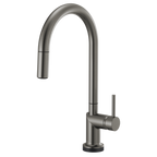 BRIZO 64075LF SmartTouch Pull-Down Kitchen Faucet with Arc Spout - Metal Lever Handle