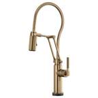 BRIZO LITZE 64143LF SmartTouch Articulating Kitchen Faucet With Finished Hose