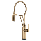 BRIZO LITZE 64144LF SmartTouch Articulating Kitchen Faucet With Finished Hose