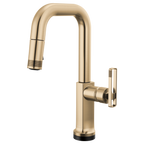 BRIZO 64907LF SmartTouch Pull-Down Prep Faucet with Square Spout - Knob Handle