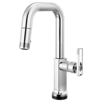 BRIZO 64907LF SmartTouch Pull-Down Prep Faucet with Square Spout - Knob Handle