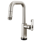 BRIZO 64907LF SmartTouch Pull-Down Prep Faucet with Square Spout - Knob Handle